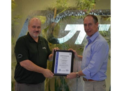 RGF RENEWS ISO 9001：2015认证