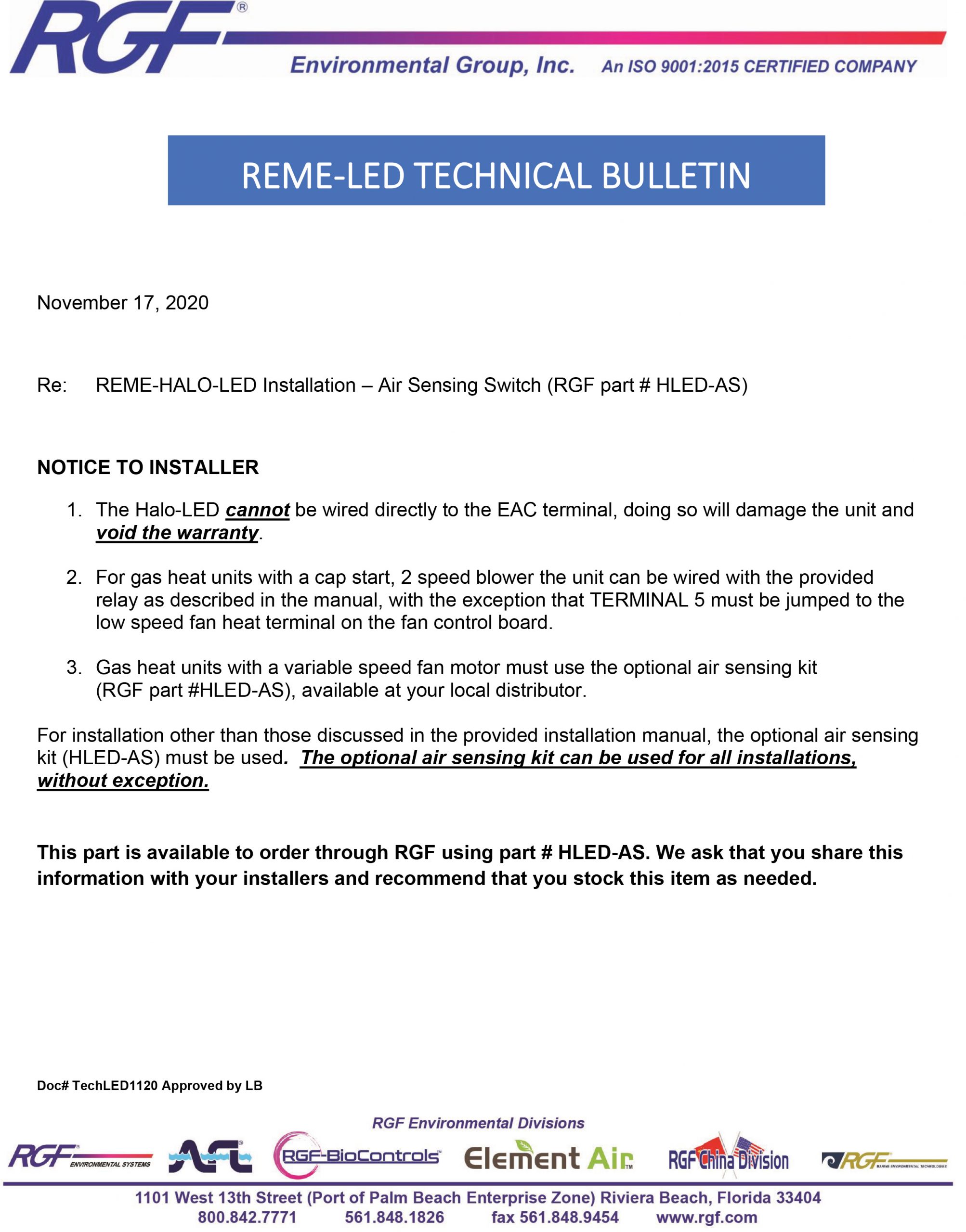refe led技术公告